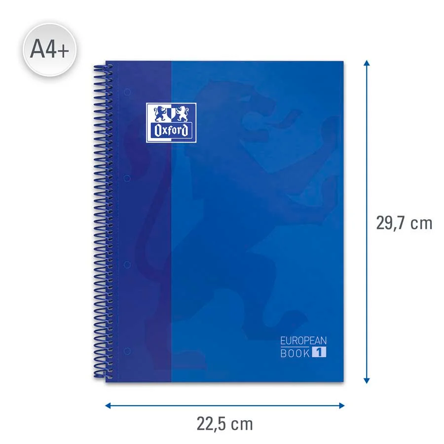Notebook Oxford EuropeanBook 1 A4 80 fulls 5x5 blau marí Notebook Oxford EuropeanBook 1 A4 80 fulls 5x5 blau marí