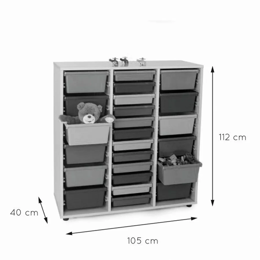Moble intermig Cubeter 3 columnes estructura faig Moble intermig Cubeter 3 columnes estructura faig