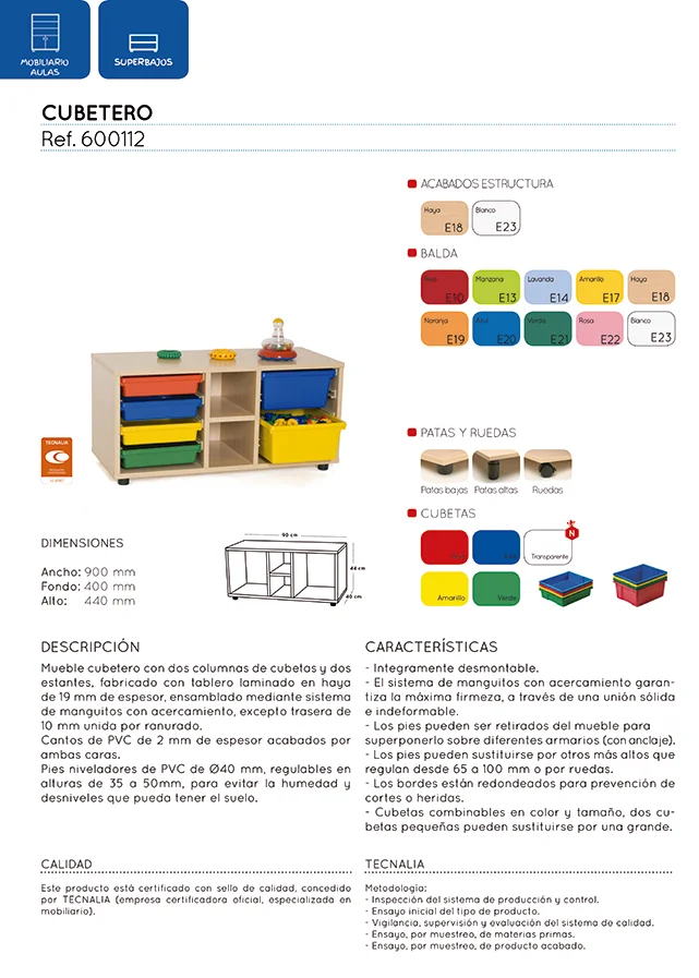 Moble superbaix cubeter estructura faig baldes faig