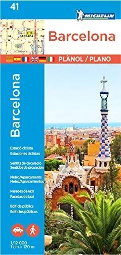 Encuentre todas las informaciones prácticas para recorrer Barcelona a pie, en coche o en bicicleta. Escala: 1/12 000 El plano MICHELIN Barcelona, ...