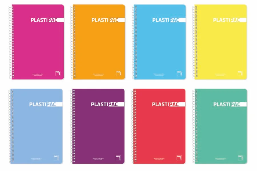 Llibreta espiral Plastipac Foli 80 fulls 4x4 colors assortits Llibreta espiral Plastipac Foli 80 fulls 4x4 colors assortits