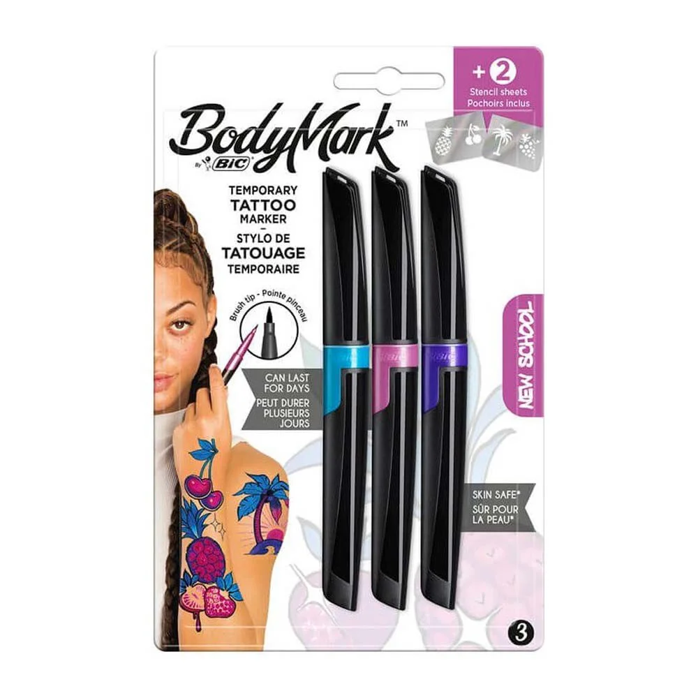 Marcadors Bic Tattoo Bodymark New school