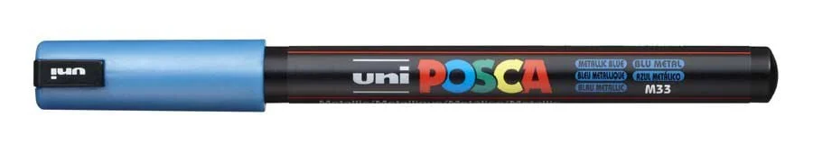 Retolador Posca PC-1MR 0,7mm blau metall