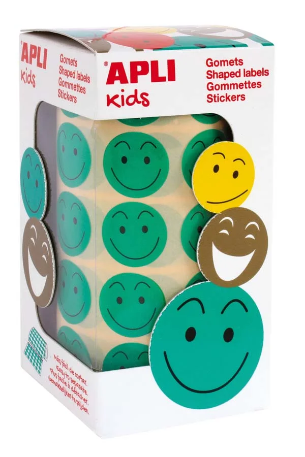 Gomets Mr. Smiley 20mm verd 900u Gomets Mr. Smiley 20mm verd 900u