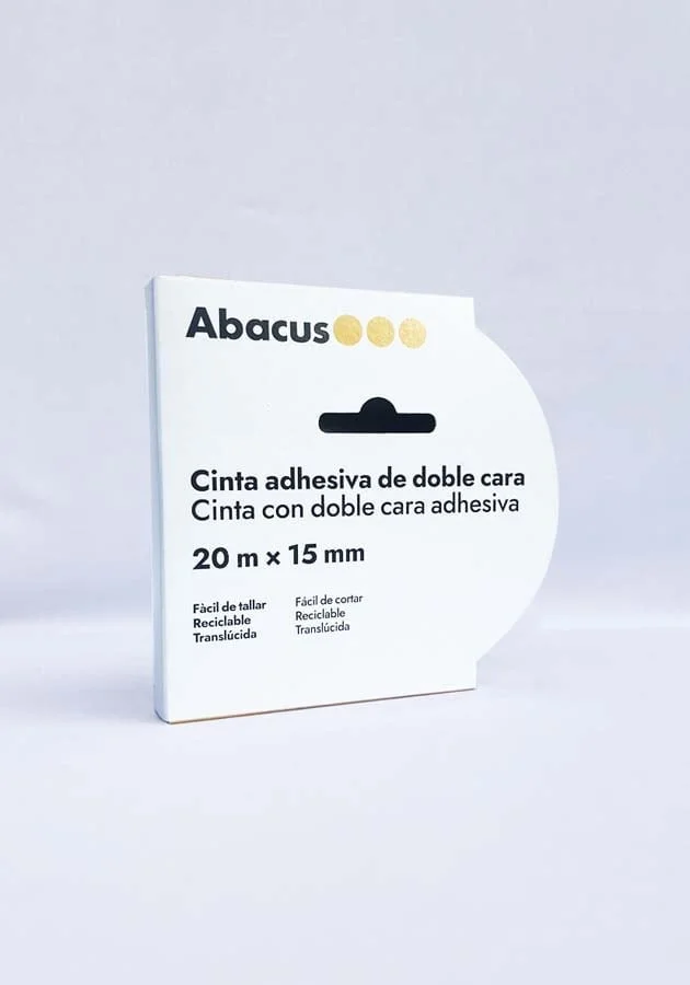 Cinta adhesiva doble cara tisú Abacus 15mmx20m