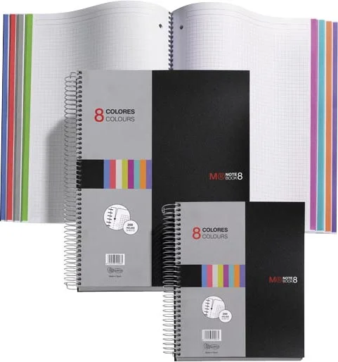 Notebook 8 Miquelrius A5 200 fulls 5x5 negre