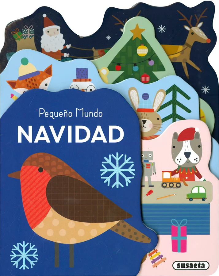 Descubre el encanto de la Navidad con este precioso librito de cartón. Con sus páginas troqueladas de suaves curvas y con ilustraciones sencillas ...