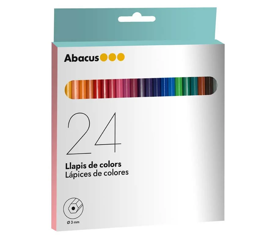 <p><b>Llapis de colors Abacus 24 colors</b><br><br> Llapis de colors Abacus amb disseny hexagonal. <br><br><b>Característiques:</b><li>Forma: Hexa...