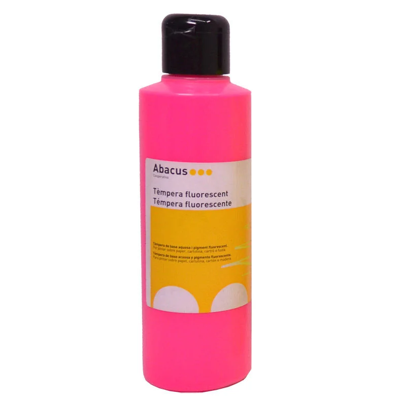 Témpera fluorescent Abacus 250ml Fluo rosa Témpera fluorescent Abacus 250ml Fluo rosa
