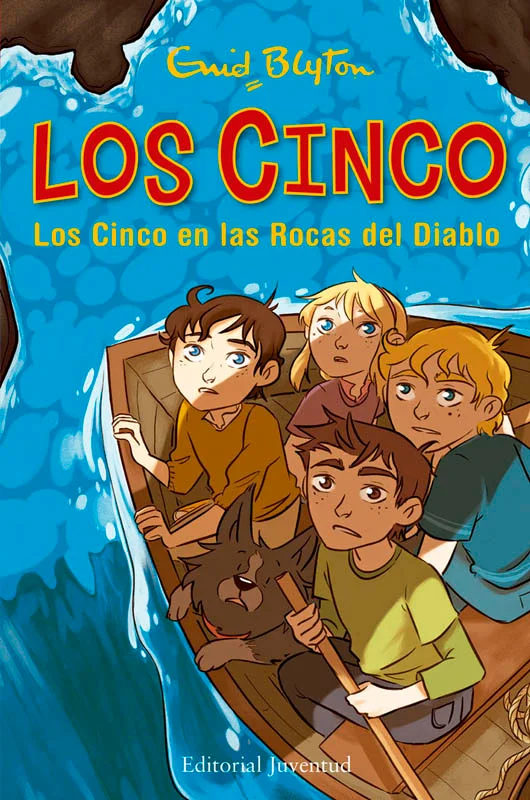 Los Cinco están en un faro en las Rocas del Diablo, y oyen contar historias sobre piratas, cuevas y tesoros, ¡pero no se las creen! Cuando descubr...