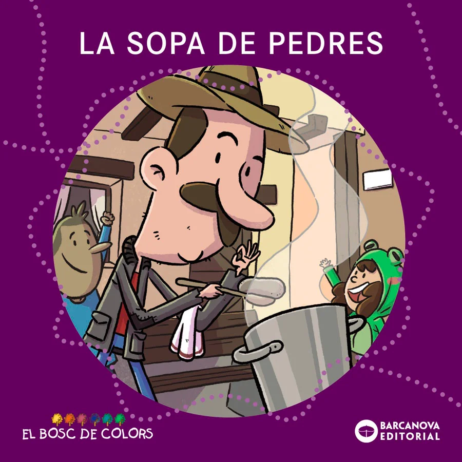 Un bon dia en Ramon arriba a un poble i, mort de fam, proposa de fer una sopa per a tot el veïnat, una sopa de pedres. Els habitants l'hauran d'aj...
