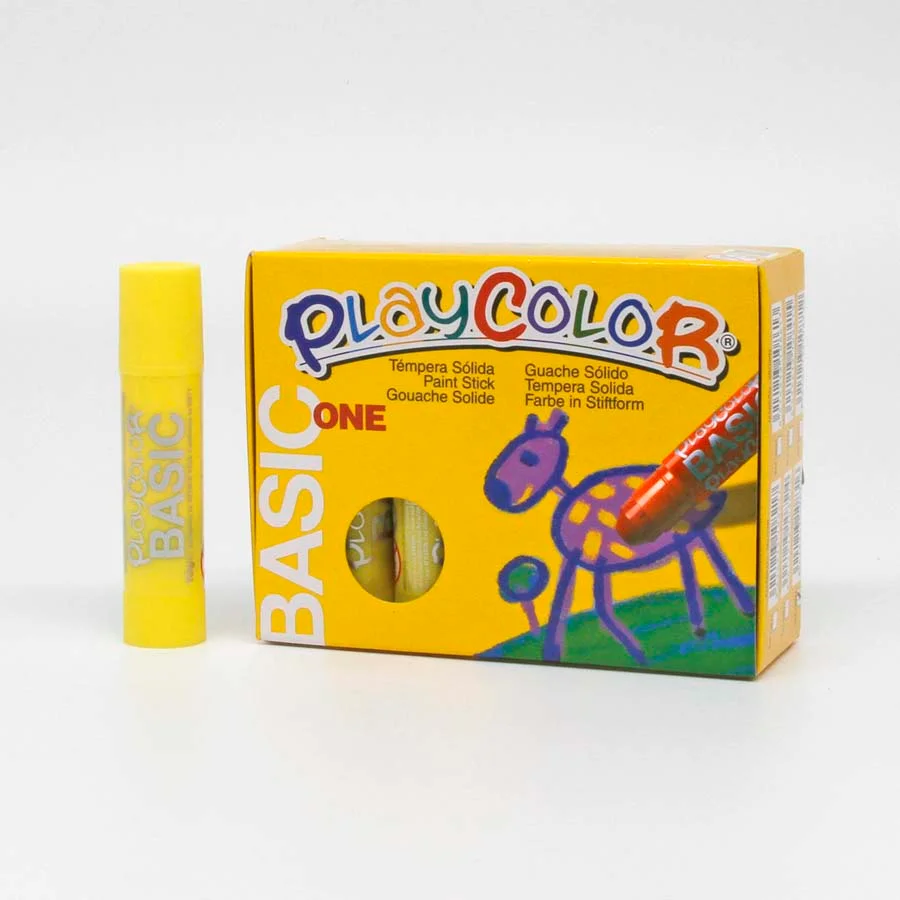 Témpera sòlida Playcolor Monocolor 10g groc 12u Témpera sòlida Playcolor Monocolor 10g groc 12u