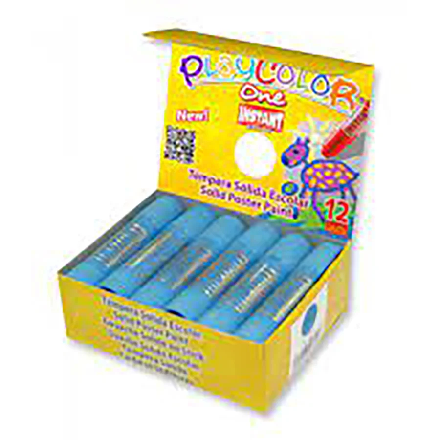 Témpera sòlida Playcolor Monocolor 10g blau clar 12u