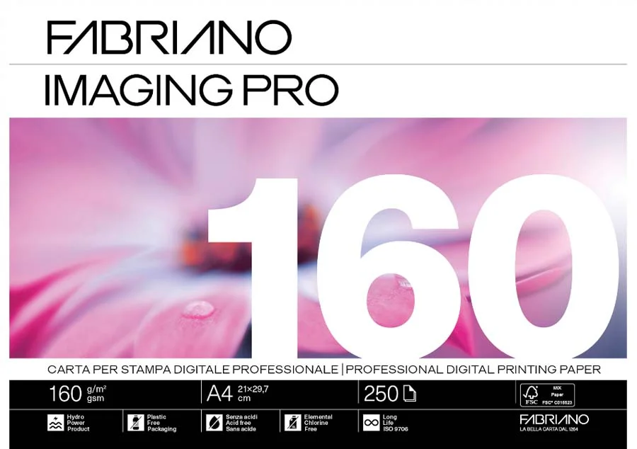 Cartolina A4 160g FSC Fabriano Colore blanc 250 fulls