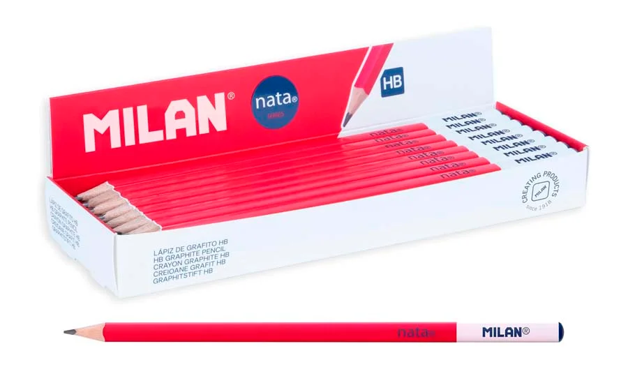 Llapis Grafit quadrat HB MILAN nata® 624 24u