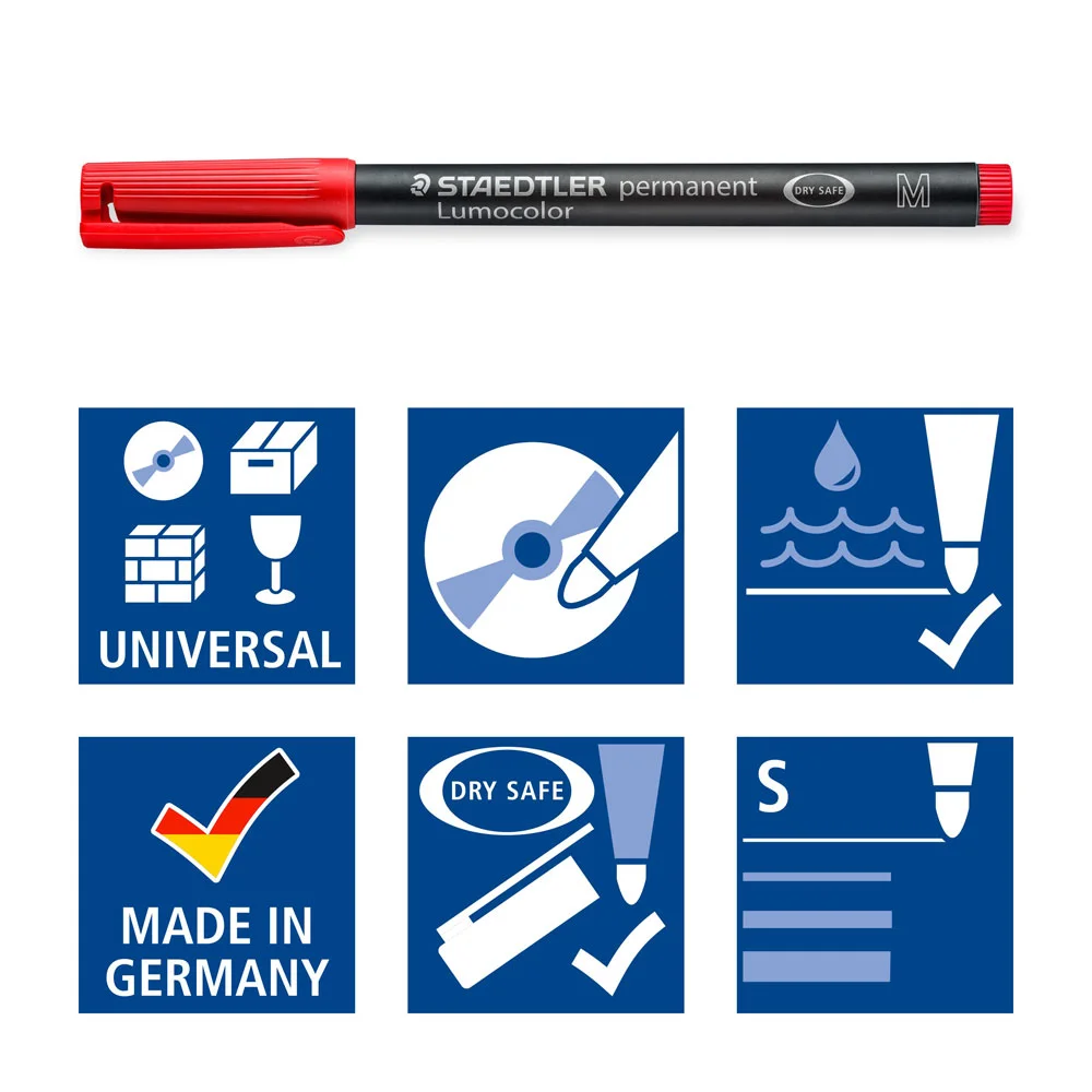 Retoladors permanents Staedtler Lumocolor punta superfina 4 colors