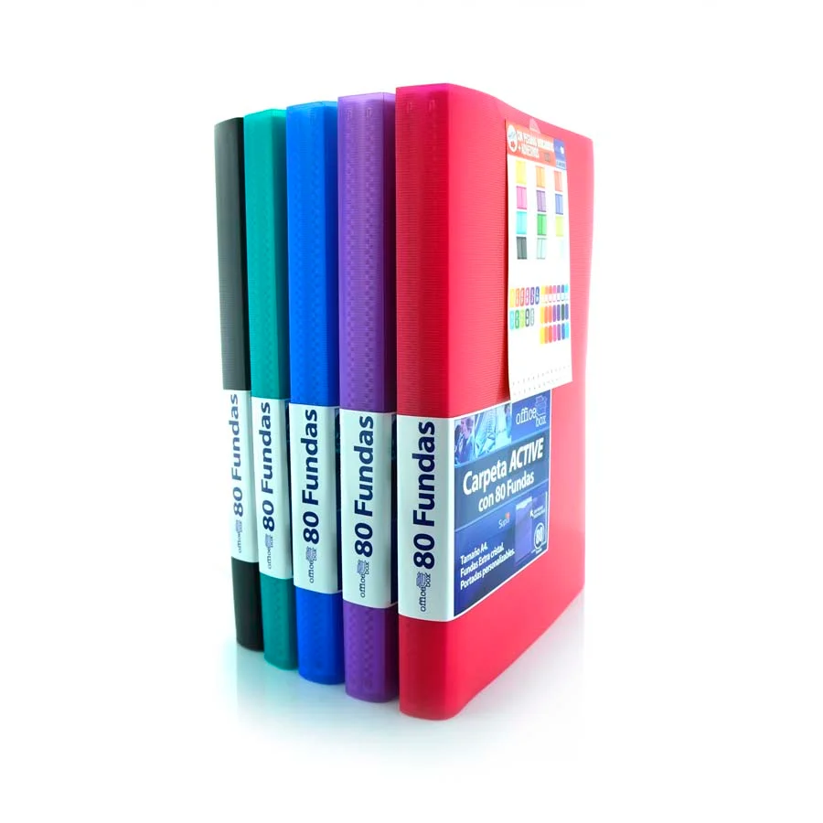 Carpeta 80 fundes A4 Office Box Active colors assortit