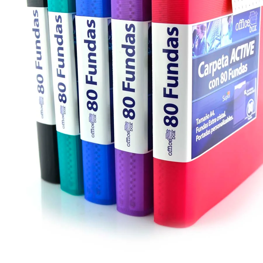 Carpeta 80 fundes A4 Office Box Active colors assortit