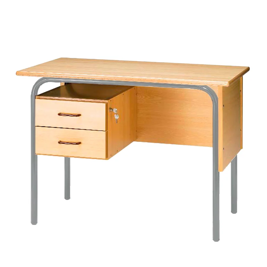 Taula per al professorat Atlàntida 100x60cm tauler faig potes metall Taula per al professorat Atlàntida 100x60cm tauler faig potes metall