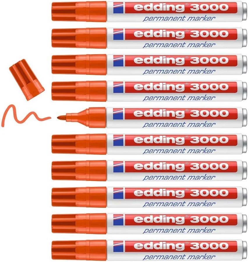 Retolador permanent Edding 3000 taronja