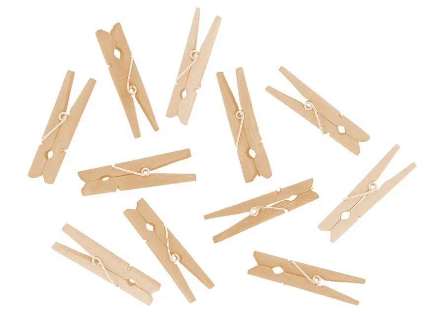 Pinces de la roba mitjanes fusta natural Innspiro 48u