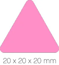 Gomets Triangle gran 20mm rotlle rosa