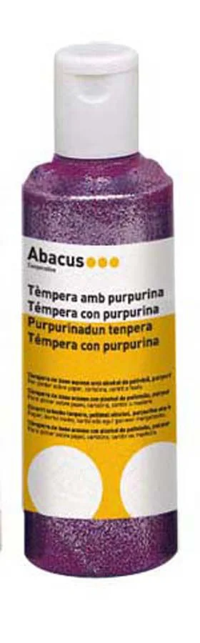 Témpera Abacus amb purpurina 250ml lila Témpera Abacus amb purpurina 250ml lila