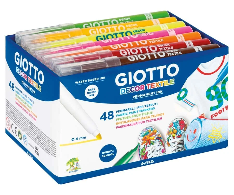 Retoladors tèxtils Giotto Decor 48u Retoladors tèxtils Giotto Decor 48u