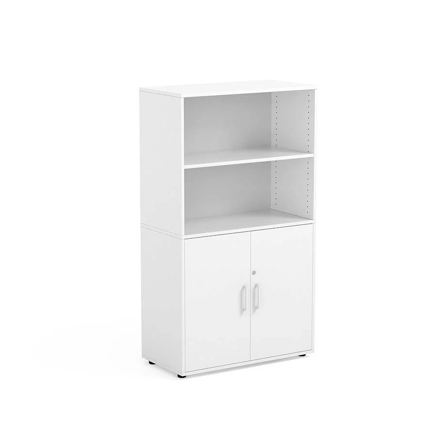 Armari blanc 4 espais portes inferiors blanc