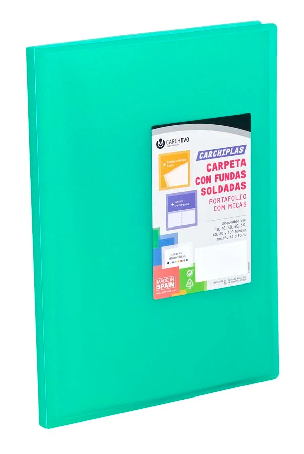 Carpeta 30 fundes A4 Carchiplas Book verd