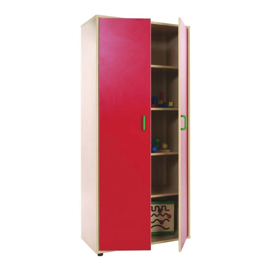 Mueble alto Armario 2 puertas estructura blanco puertas naranja Mueble alto Armario 2 puertas estructura blanco puertas naranja