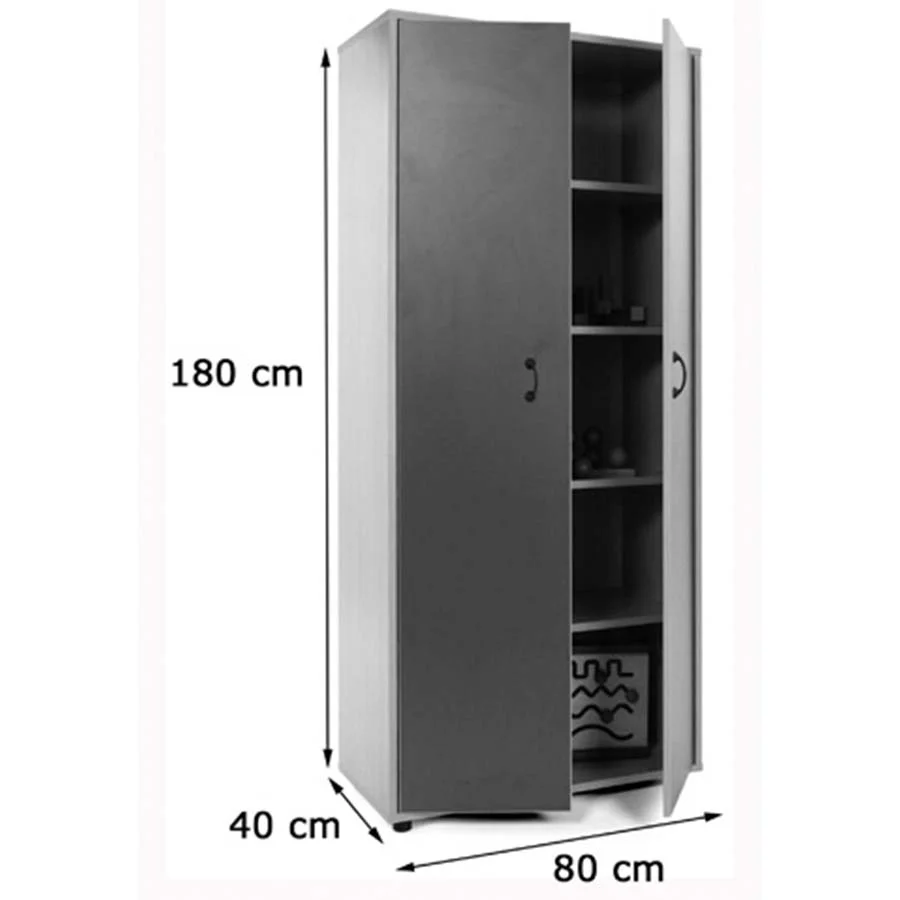 Mueble alto Armario 2 puertas estructura blanco puertas naranja Mueble alto Armario 2 puertas estructura blanco puertas naranja