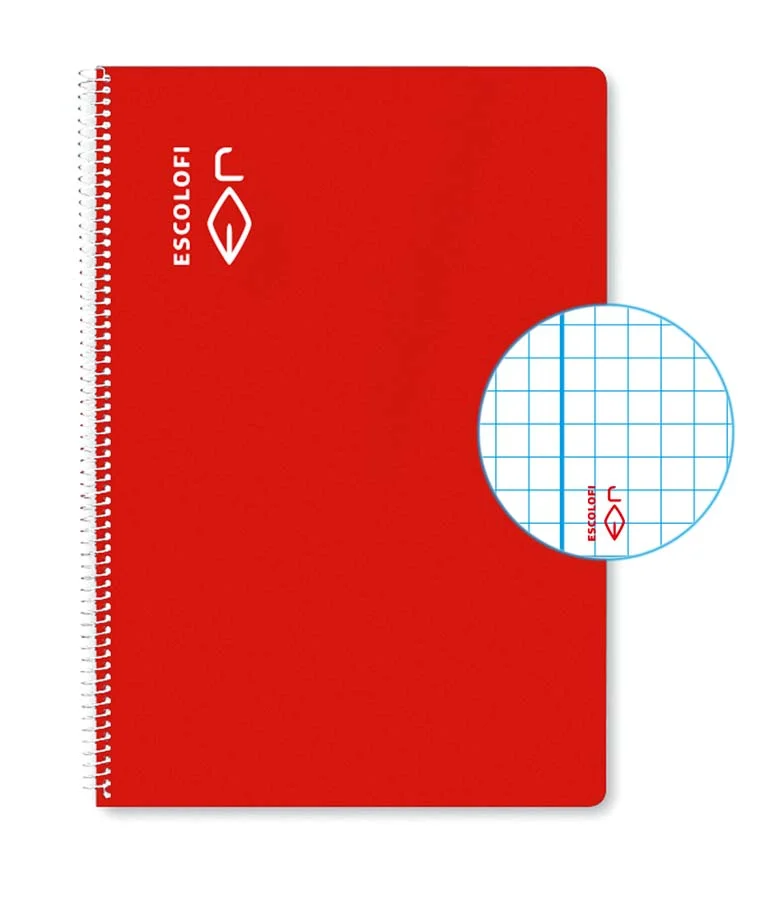 <p>Libreta con espiral de la <b>marca <strong>Escolofi</strong></b> de tamaño Folio (215 x 315 mm). Dispone de 50 hojas con un gramaje de 70 g/m² ...