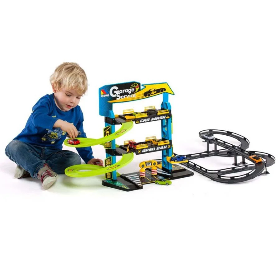 El <strong>Garatge de 3 plantes amb 5 vehicles</strong> de Moltó és un pàrquing molt resistent i complet. Inclou 3 nivells de joc connectats per r...