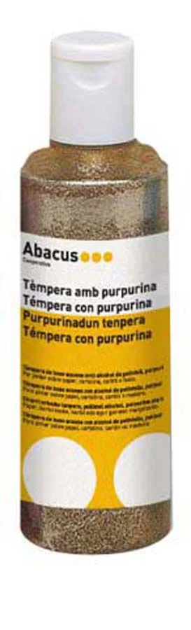 Témpera Abacus amb purpurina 250ml or Témpera Abacus amb purpurina 250ml or