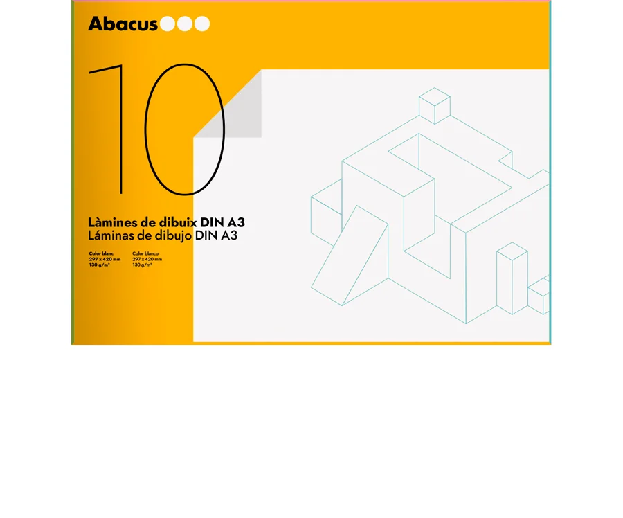Làmines de dibuix A3 Abacus 10 fulls Làmines de dibuix A3 Abacus 10 fulls