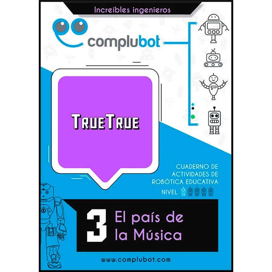 <p>El quadern <strong>True True 3 El país de la Música</strong> inclou una gran veritat d’activitats i reptes en 28 pàgines amb els quals els nens...