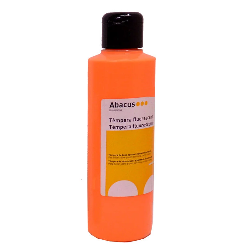 Témpera fluorescent Abacus 250ml Fluo taronja Témpera fluorescent Abacus 250ml Fluo taronja