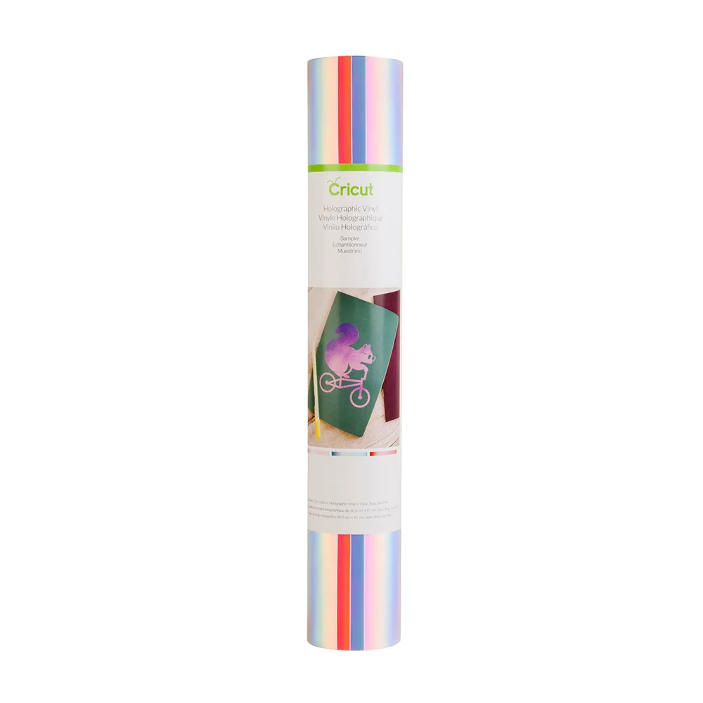 <p>Ideal para hacer pegatinas para la pared, etiquetas y otros proyectos de manualidades con un toque especial gracias a su acabado holográfico.</...