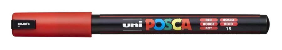 <p><b>Retolador POSCA PC-1MR 0,7 mm vermell</b><br><br>El POSCA PC-1MR és l'eina definitiva per als amants de la precisió. Gràcies a la seva punta...