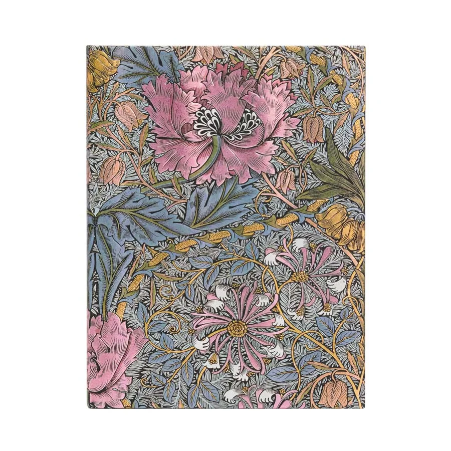 <p>Quadern Paperblanks Morris Madreselva Rosa ultra (180x230x20 mm) llisa de 144 pàgines i tancament amb banda elàstica. La seva visió creativa es...