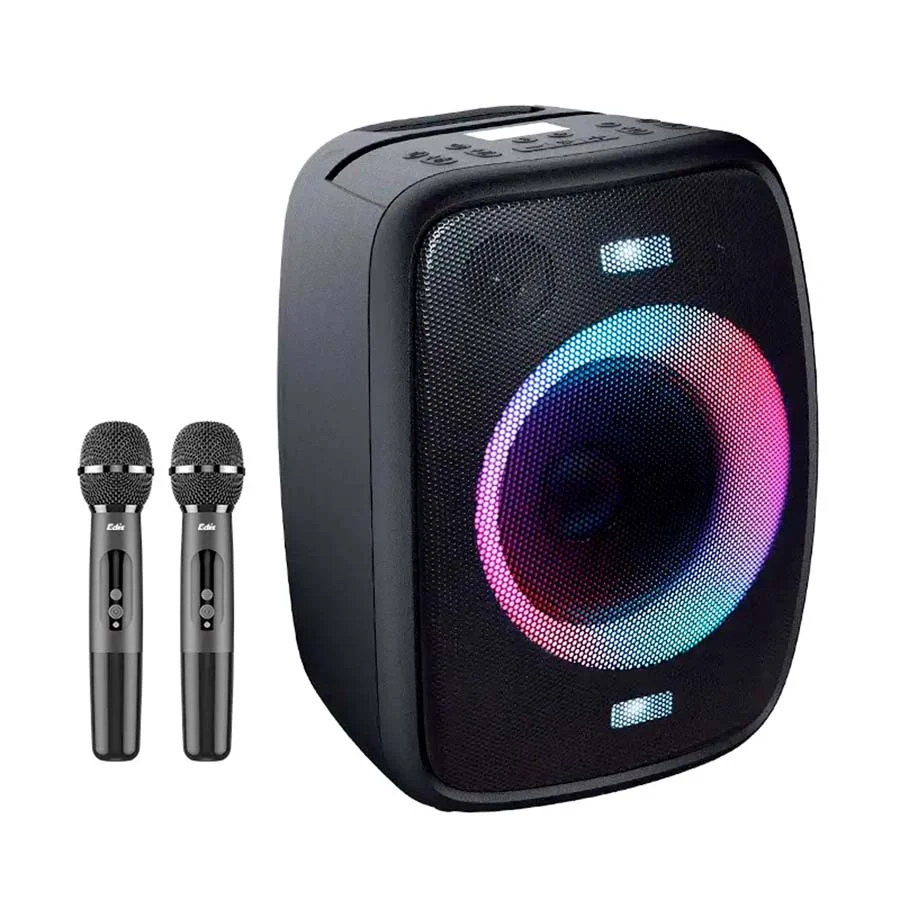 <p><strong>Altaveu 100 W + dos micros sense fil</strong></p><p>Altaveu 100 W + dos micros sense fil amb bateria i carro de transport.</p