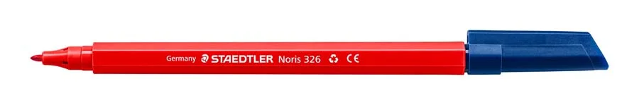 Retoladors Staedtler Noris 326 vermell 10u