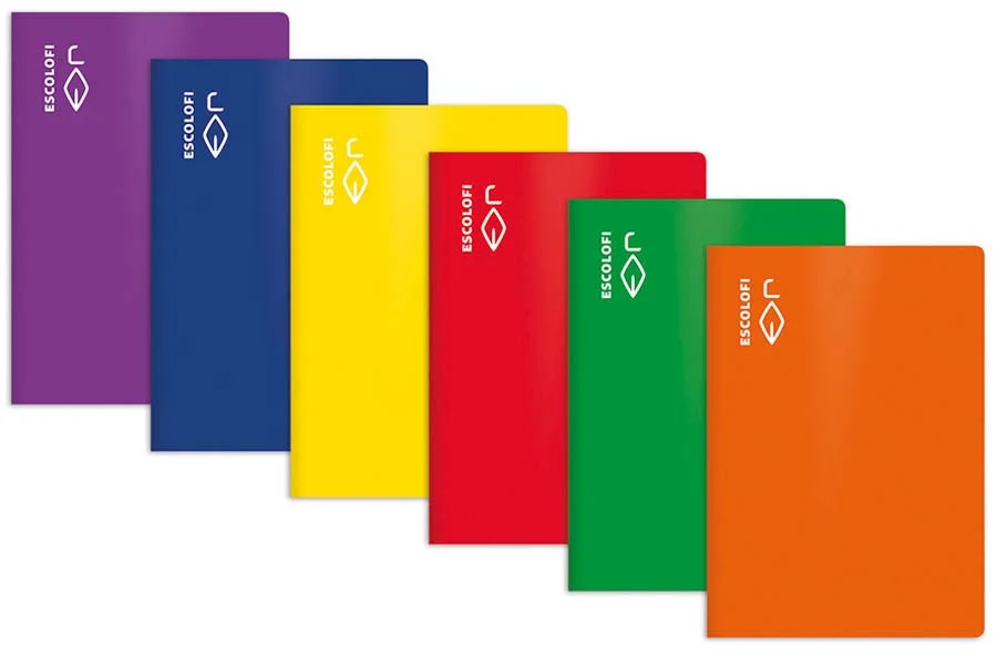 Llibreta grapada Escolofi foli 50 fulls 4x4 marge vermell