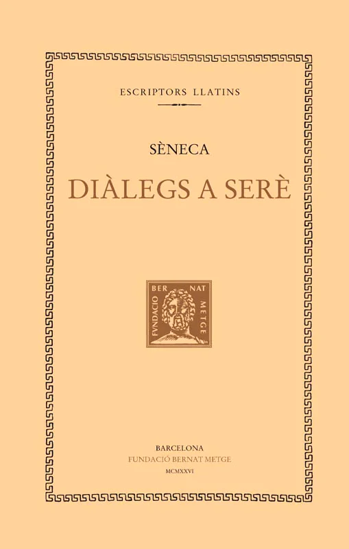 Aquest volum inclou els Diàlegs a Serè (De la constància del savi, De la tranquil·litat de l'esperit, De l'oci) i De la clemència, de Sèneca.