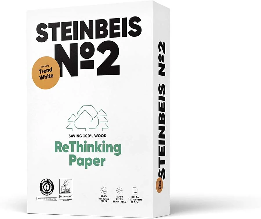 Paper reciclat Steinbeis núm.2 A4 80g 500 fulls