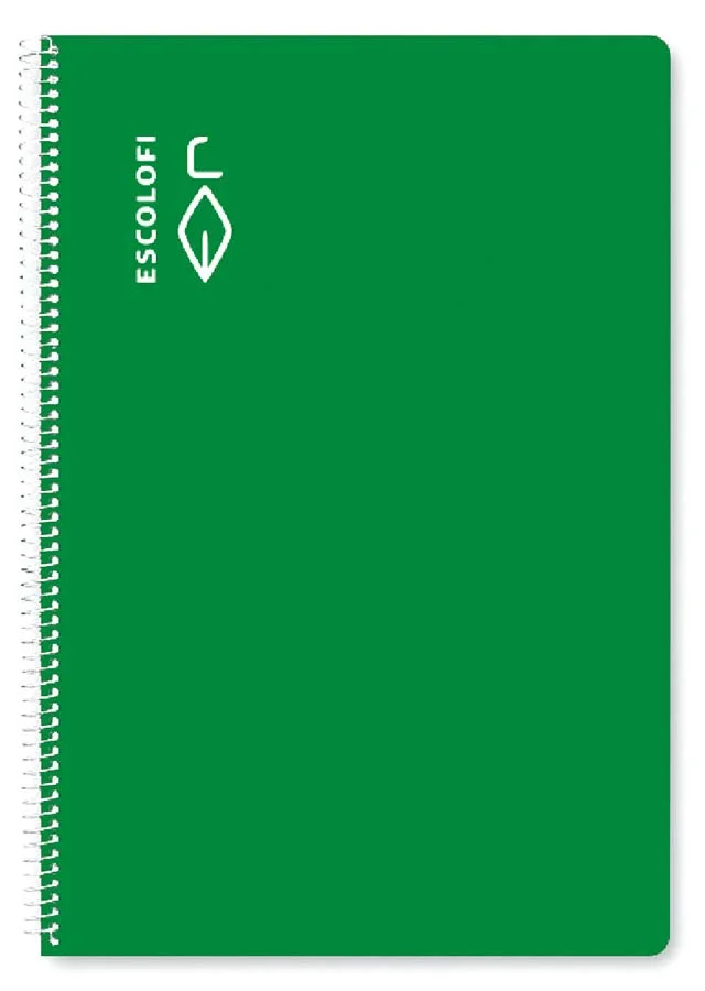 Llibreta espiral Escolofi A4 40 fulls 4x4mm marge verd Llibreta espiral Escolofi A4 40 fulls 4x4mm marge verd