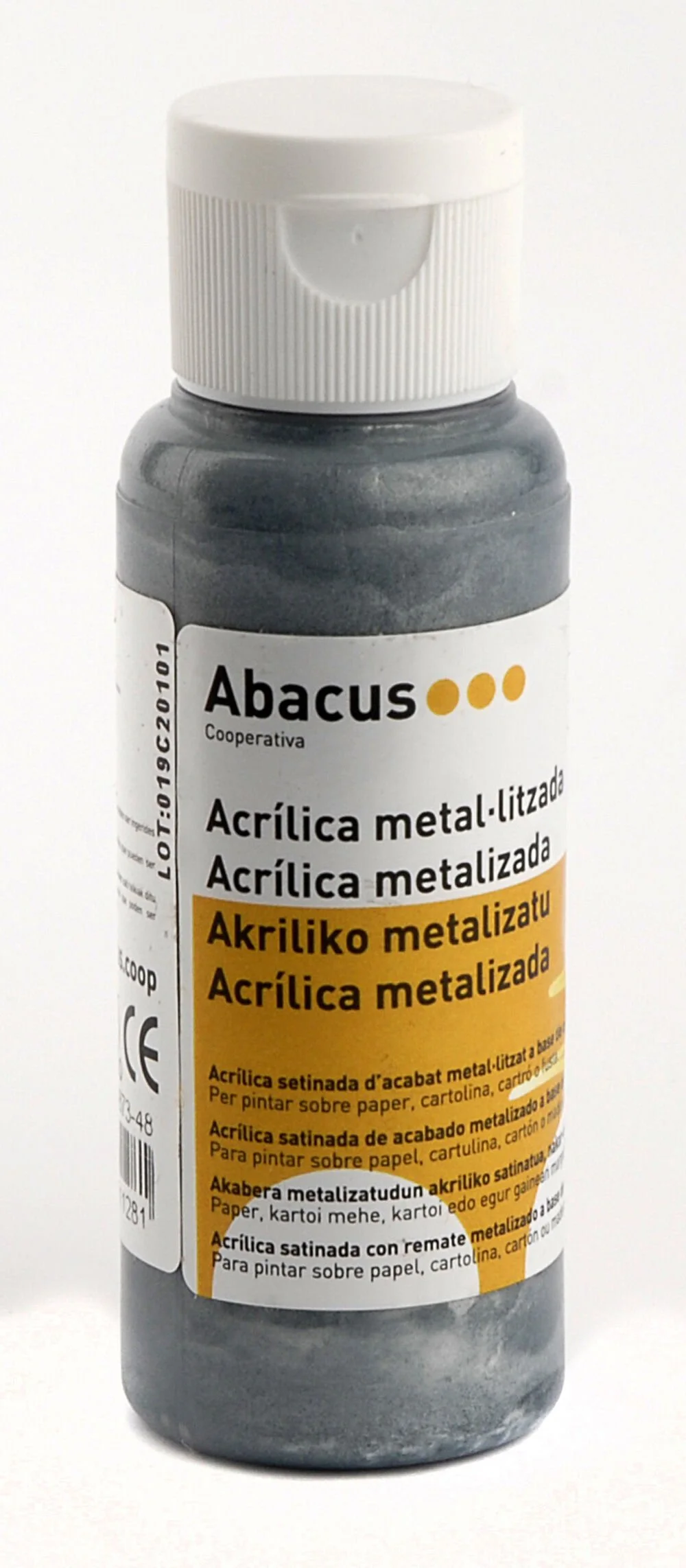 Pintura acrílica Abacus 80ml plata