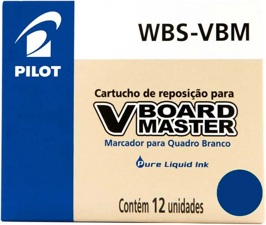 Recanvi Retolador pissarra Pilot VBoard Master blau 12u Recanvi Retolador pissarra Pilot VBoard Master blau 12u