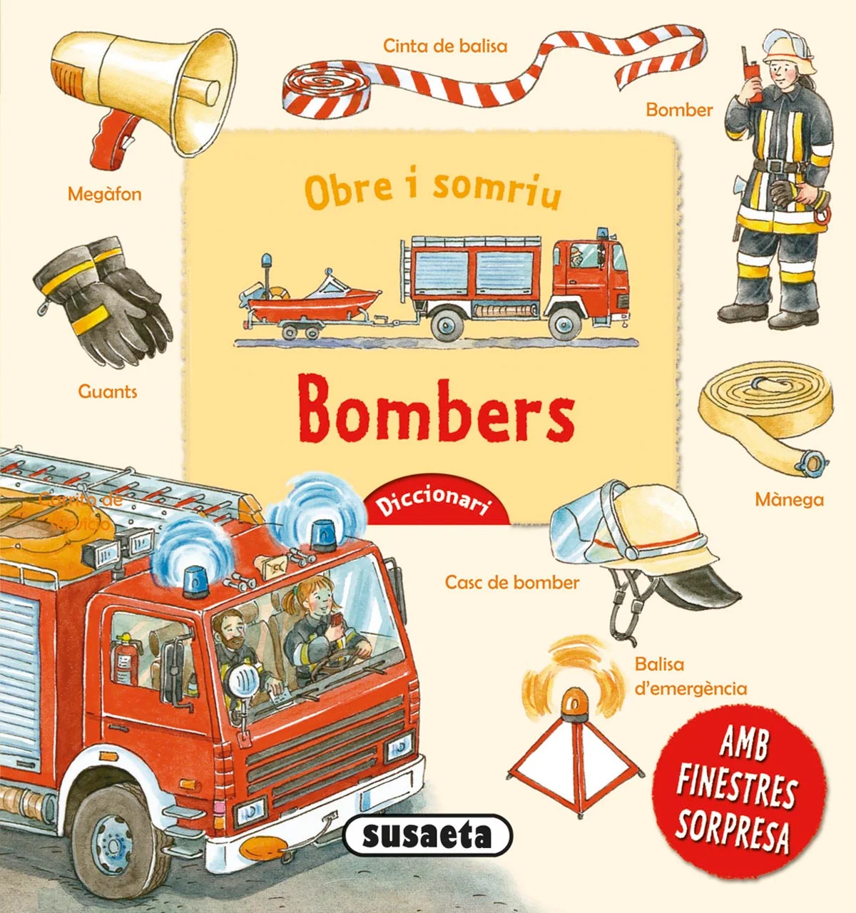 Si vols saber-ho tot sobre la feina dels bombers, amb aquest diccionari visual et resultarà molt senzill. Mira a sota les finestretes i aprèn un m...
